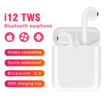 i12 Bluetooth 5.0 Wireless Earbuds With Fast Charging Case  in-Ear Built-in Mic Headset