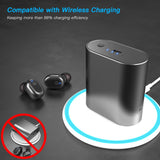 True Wireless Earbuds, Bluetooth 5.0 Auto Paring IPX8 Waterproof Earbuds with Wireless Charging Case