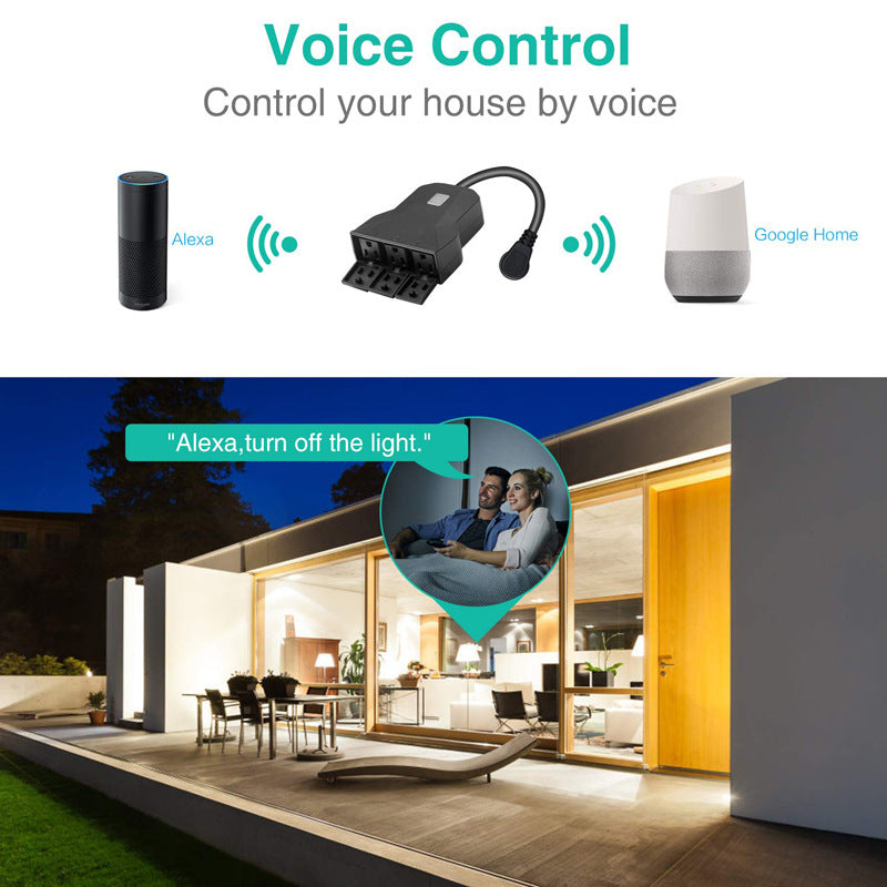 WI-FI Socket Voice Control Plug, Smart Home WiFi Outlet Compatible