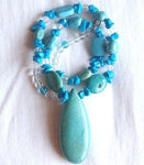 Turquoise and Crystal Beads Necklace