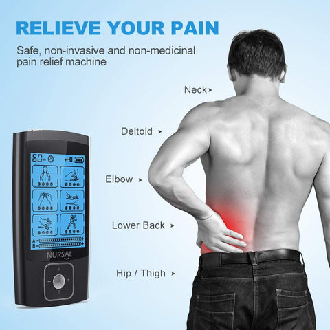 Tens Unit Pulse Massager Machine Pain Relief Device Rechargeable