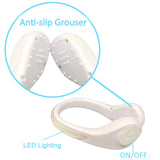 LED Luminous Lighting Shoe Clip Night Running Safety Sports Protect Warning Tool (White)