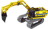 2 in 1 DIY Yellow Construction Truck & Transformer Robot Set, 342 Piece Blocks