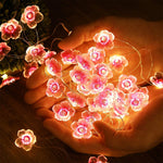Cherry Blossom Flower String Lights Pink Fairy Lights 13 FT. 40 LEDs USB & Battery Operated