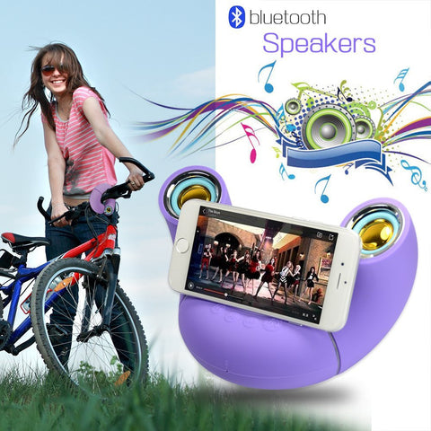 6W Portable Bluetooth Speaker, Phone Holder For Hiking, Biking and Parties