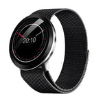 Bluetooth Smart Watch Fitness Tracker With Magnetic Stainless Steel Metal Mesh Strap