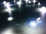 Dimmable 10ft  LED Snowflakes-Shaped String Fairy Lights