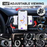 15W Wireless Fast Charger Auto Sensing Air Vent Clamping Car Mount Phone Holder