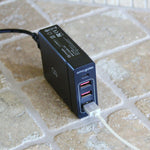 4-Port Smart Charger 3 USB-A Plus 1 USB-C Type C Port