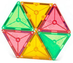 100-piece Clear Assorted Colors 3D Magnetic Tiles, Educational STEM Toy Building Set