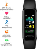IP68 Waterproof Smart Activity Tracker with Heart Rate, Blood Pressure Monitor, Temperature Check